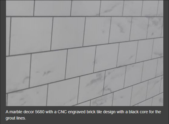 Marble decor 5680 with CNC brick tile design